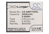 Battery for Samsung SCH-P709 B650AC, B650AE 3.8V Li-ion 2600mAh / 9.88Wh