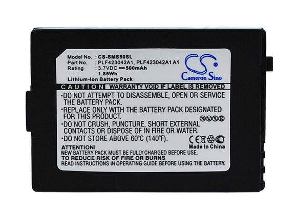Battery for Sirius S50SB1 PLF423042A1, PLF423042A1 A1 3.7V Li-ion 500mAh