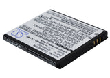 Battery for Samsung SGH-T499Y EB494353VA, EB494353VU 3.7V Li-ion 1200mAh / 4.44W