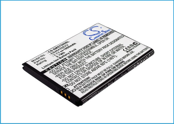 Battery for AT&T SGH-I827 EB464358VU, EB464358VUBSTD 3.7V Li-ion 1000mAh / 3.7Wh