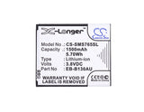 Battery for Samsung SM-S765C EB-B130AE, EB-B130AU 3.8V Li-ion 1500mAh / 5.70Wh