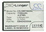 Battery for Samsung SGH-A817 AB463851BA, AB463851BABSTD, EB424255VA, EB424255VU,