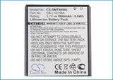 Battery for AT&T Galaxy SII Skyrocket 4G EB-L1D7IBA 3.7V Li-ion 1800mAh / 6.6Wh