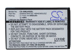 Battery for Verizon SCH-U960 AB463651GZ, AB463651GZBSTD, SAMINTBATS2 3.7V Li-ion