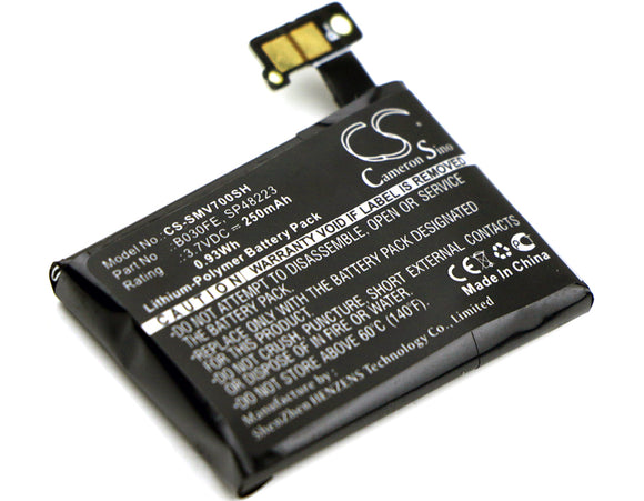 Battery for Samsung Gear 1 B030FE, GH43-03992A, SP48223 3.7V Li-Polymer 250mAh /