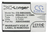 Battery for Samsung GT-S3110C AB043446BC, AB043446BE, AB043446LA, AB043446LE, AB