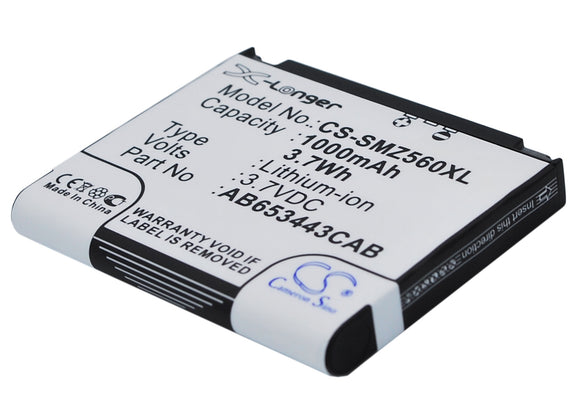 Battery for Samsung RMC30C1 AB603443CA 3.7V Li-ion 1000mAh / 3.70Wh