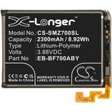 Battery for Samsung SM-F700U  EB-BF700ABY 3.88V Li-Polymer 2300mAh / 8.92Wh