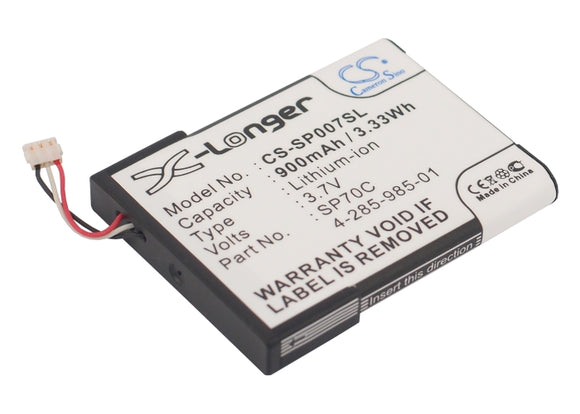 Battery for Sony PSP E1000 4-285-985-01, SP70C 3.7V Li-ion 900mAh / 3.33Wh