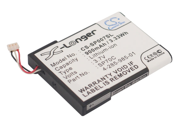 Battery for Sony PSP E1004 4-285-985-01, SP70C 3.7V Li-ion 900mAh / 3.33Wh