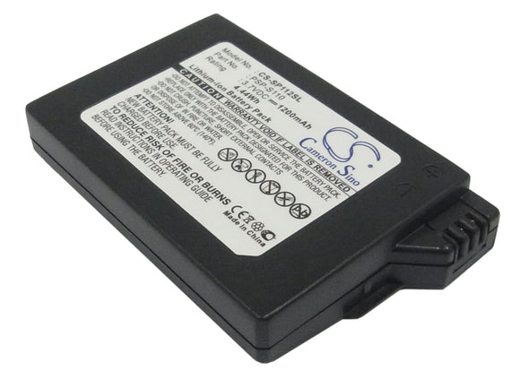 Battery for Sony Silm PSP-S110 3.7V Li-ion 1200mAh / 4.44Wh