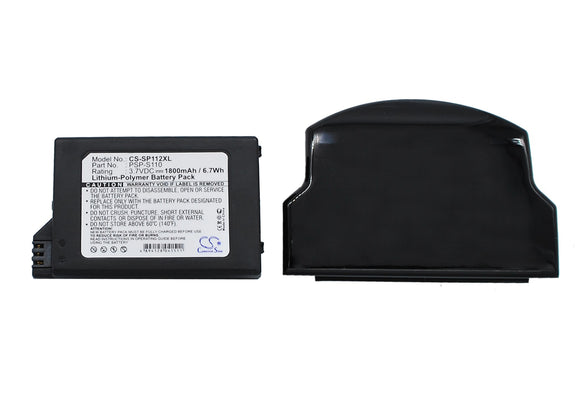 Battery for Sony PSP-3004 PSP-S110 3.7V Li-Polymer 1800mAh / 6.66Wh