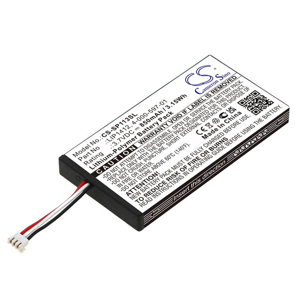 Battery for Sony PSP-NA1006 4-000-597-01, LIP1412 3.7V Li-ion 850mAh / 3.15Wh