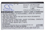 Battery for AT&T UNITE-344B 2500031, 2500060, W-5 3.7V Li-ion 2000mAh / 7.40Wh