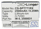 Battery for AT&T UNITE-344B 2500031, 2500060, W-5 3.7V Li-ion 2500mAh / 9.25Wh