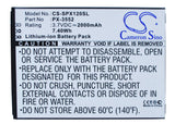 Battery for Simvalley SPX-12 PX-3552, PX-3552-675, PX-3552-912 3.7V Li-ion 2000m