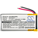 Battery for Cardo SRPT0102 BAT00007 3.7V Li-Polymer 850mAh / 3.15Wh