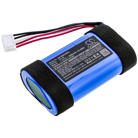 Battery for Sony SRS-XB31 ST-06 7.4V Li-ion 3000mAh / 22.20Wh