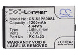 Battery for Simvalley SP-40 PX-3423, PX-3423-675 3.7V Li-ion 1200mAh / 4.44Wh