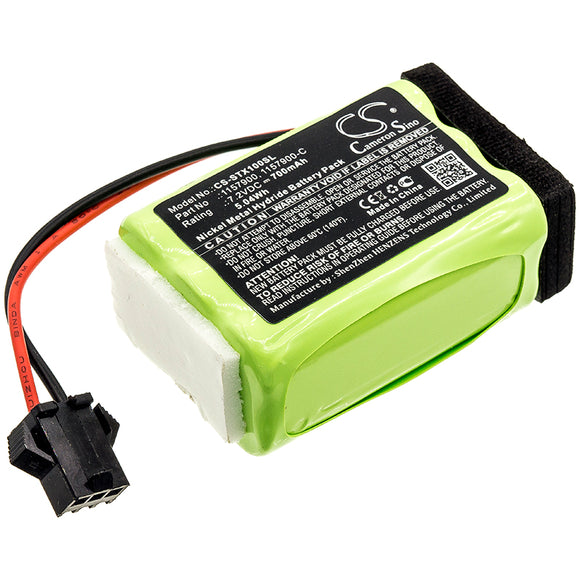 Battery for Tri-Tronics Pro 200 XLS 1157900, 1157900-C 7.2V Ni-MH 700mAh / 5.04W