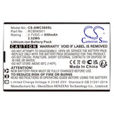 Battery for Swisstone SC560 RCB06S01 3.7V Li-ion 950mAh / 3.52Wh