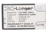 Battery for Swissvoice SV 20405855 43048 3.7V Li-ion 950mAh / 3.52Wh