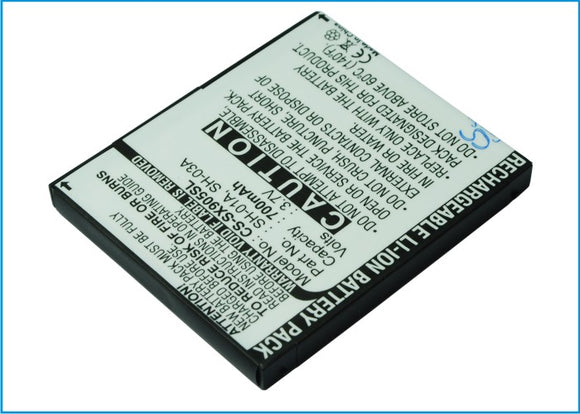 Battery for Sharp SH905i SH-01A, SH-03A, SHBAY1 3.7V Li-ion 700mAh