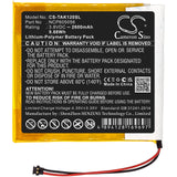 Battery for Astell and Kern AK120  NCP605056 3.8V Li-Polymer 2600mAh / 9.88Wh
