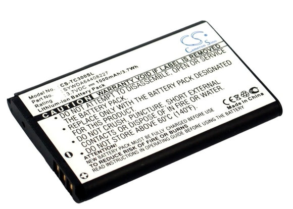 Battery for Arcor Pirelli Twintel DP-L10 3.7V Li-ion 1000mAh