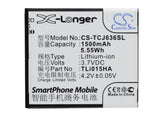 Battery for TCL J636D TLi015HA 3.7V Li-ion 1500mAh / 5.55Wh