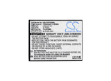 Battery for TCL P332U TLi016B9 3.7V Li-ion 1500mAh / 5.55Wh