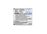 Battery for TCL P516L TLp017BD 3.7V Li-Polymer 1700mAh / 6.29Wh