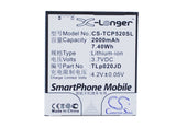 Battery for TCL P5181 TLp020JD 3.7V Li-ion 2000mAh / 7.40Wh