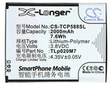 Battery for TCL P588L TLp020M7 3.8V Li-Polymer 2000mAh / 7.60Wh