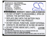 Battery for TCL P620M TLp026CC 3.8V Li-ion 1950mAh / 7.41Wh