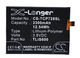 Battery for UMI Emax Li3834t43p6h886740 3.8V Li-Polymer 3300mAh / 12.54Wh