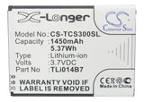 Battery for TCL E708 CAB14E0000C1, TLi014B7 3.7V Li-ion 1450mAh / 5.37Wh