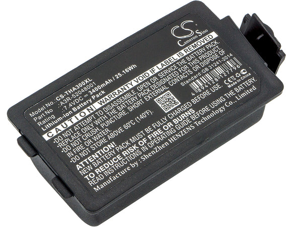 Battery for TSC Alpha 3R A3R-52048001 7.4V Li-ion 3400mAh / 25.16Wh