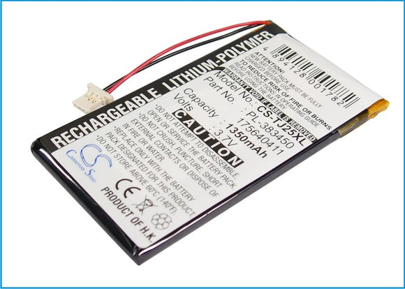 Battery for Sony Clie PEG-TJ35 PL-383450 3.7V Li-Polymer 1350mAh