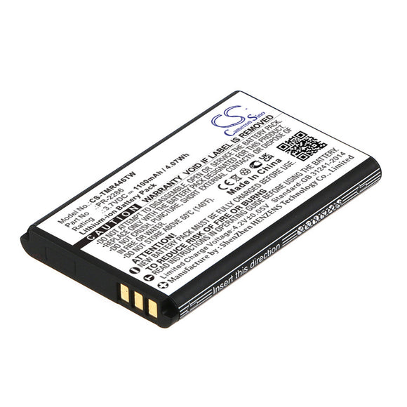 Battery for Team TeCom-PS VHF-COM 136-174 MHz PR-2286 3.7V Li-ion 1100mAh / 4.0