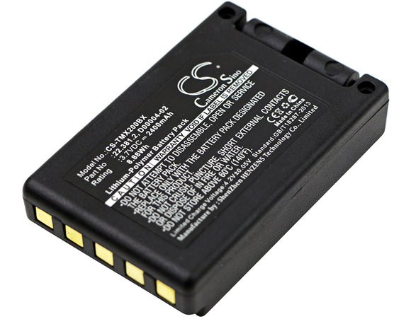 Battery for Teleradio TG-TXMNL 22.381.2, D00004-02, M245060 3.7V Li-ion 2400mAh 