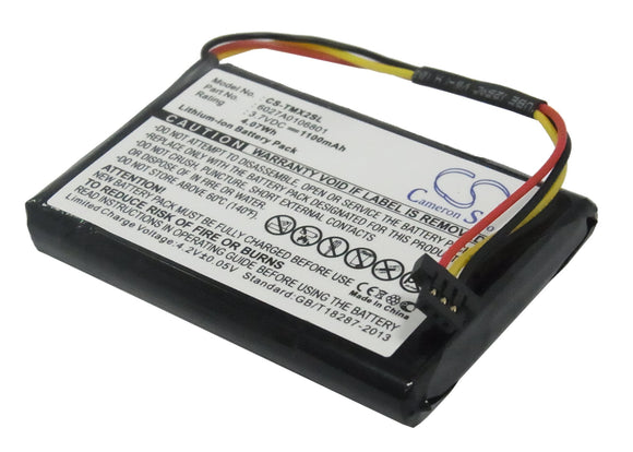 Battery for TomTom XL Holiday 6027A0106801 3.7V Li-ion 1100mAh / 4.07Wh