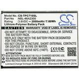 Battery for Neffos C7a NBL-46A2300 3.8V Li-Polymer 2000mAh / 7.60Wh
