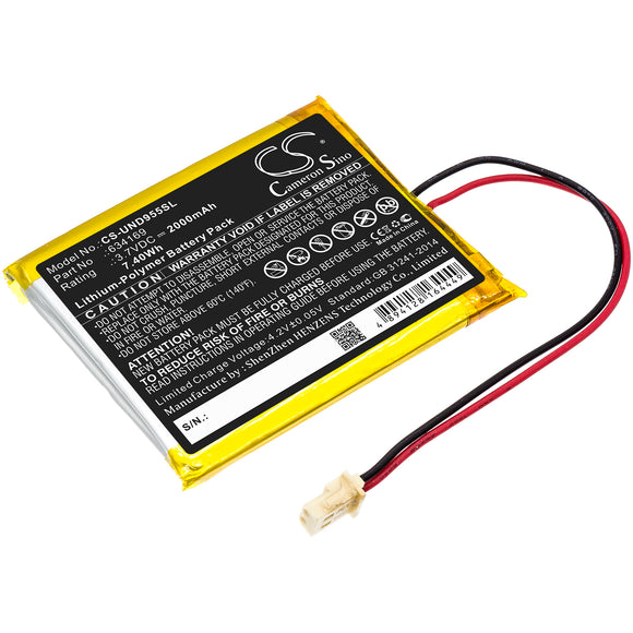 Battery for Uniden UDR777HD 634169 3.7V Li-Polymer 2000mAh / 7.40Wh