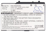 Battery for Nintendo DS C/USG-A-BP-EUR, SAM-NDSLRBP, USG-001, USG-003 3.7V Li-io