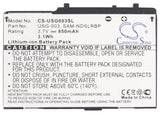Battery for Nintendo DS C/USG-A-BP-EUR, SAM-NDSLRBP, USG-001, USG-003 3.7V Li-io
