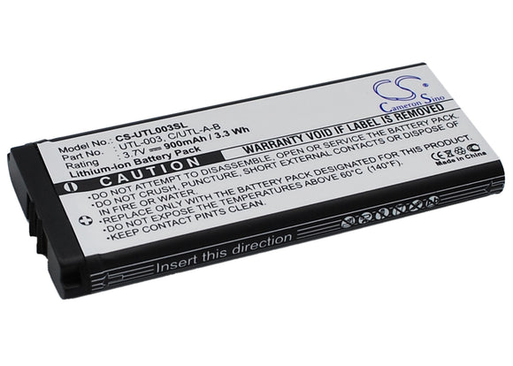 Battery for Nintendo DSi LL C/UTL-A-BP, UTL-003 3.7V Li-ion 900mAh / 3.33Wh