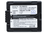 Battery for HITACHI DZ-MV730A CGR-DU06E/1B, DZ-BP07P, DZ-BP07PW, DZ-BP07S, DZ-BP