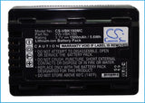 Battery for Panasonic HDC-SD66 VW-VBK180, VW-VBK180E-K, VW-VBK180-K 3.7V Li-ion 