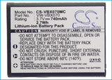 Battery for Panasonic HX-DC15 VW-VBX070, VW-VBX070GK, VW-VBX070-W 3.7V Li-ion 74